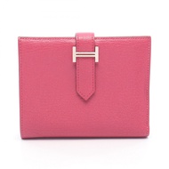 【二手】愛馬仕 HERMES 雙折皮夾 Bearn Compact 玫瑰紫色 其他 Bearn Compact 玫瑰紫色 女士 二手 B