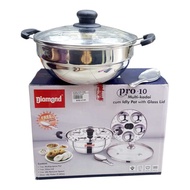 Diamond Stainless Steel Multipurpose Induction Base Kadai Cum Idly Maker 10 Idlies