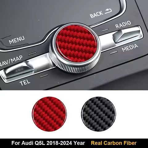 Car Central Control Multimedia Carbon Fiber Stickers Auto Accessories For Audi Q5 Q5L 2018 2019 2020