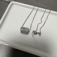 天然A玉翡翠 淡紫烏雞桶珠路路通頸鏈