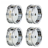 0.7 Inch Chrome Brass Wheel Rim Hub with Tire for Axial SCX30 6.3g Per Rim Heavy Duty Weights Upgrad
