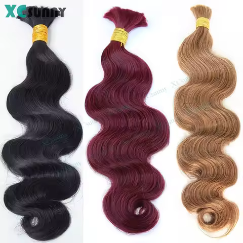 Bulk Human Hair Body Wave Bulk Human Hair For Braiding 27 99j Bulk Hair Bundles Wholesale For Boho K