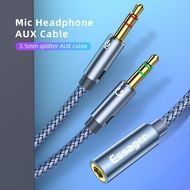 Essager 0.25m Aux Cable Jack 3.5 mm Audio Extension Cable for Headphone 3.5 Jack Splitter Speaker Ca
