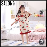SLN-NEW Kidswear 1-12 years old Dress Cute Little Girl Cartoon Children Budak Girl Clothing Casual W