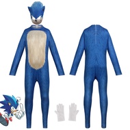 NEW Anime Game Sonic Blue Red Black Shadow Hedge Jumpsuit Hog with Headgear Mask Cosplay Costumes fo