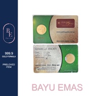 Bayu emas 1/2 Dinar 999.9 Gold bar - PUBLIC GOLD DINAR COLLECTION (Red-dot / cert defect )