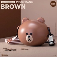 BK LINE FRIENDS SERIES PIGGY BANK BROWN