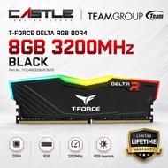 TEAMGROUP T-FORCE DELTA RGB DDR4 8GB 3200MHz Black Desktop Gaming RAM (TF3D48G3200HC16F01)