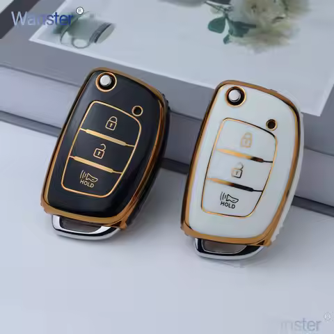 3/4 Botton Car Key Case Fob Cover Shell for Hyundai I30 I35 IX20 Solaris Verna Creta Ix25 Tucson Ix4