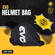 BLACK HELMET BAG FOR FULL-FACE HELMETS WITH EXTENDABLE STRAP (Evo) | JEG MOTOR PARTS