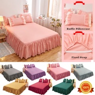 Bed Skirts Red/Purple Bed Skirt Twin Queen King Bedsheet with Skirt(150 x 200cm/180 x 220cm/200 x 20