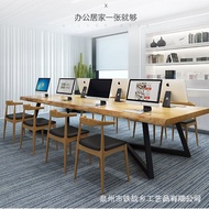 4-6 Staff Combination Conference Staff Modern Solid Wood Office Desk Long Slot Simple Person Table C