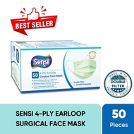 Sensi Masker Earloop / Masker Muka Biasa 3Ply SENSI 1 BOX 50 Pcs Mask