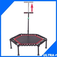 Trampoline T Handle 40 / 50 Inch Kids and Adults 150kg Handrail Jumping Bed trampolin Alat Senaman L
