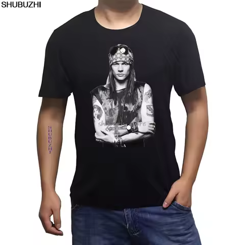 Axl Rose Guns N' Roses GNR VTG Retro Graphic Heavy Metal Rock Band Men T-Shirt sbz1134