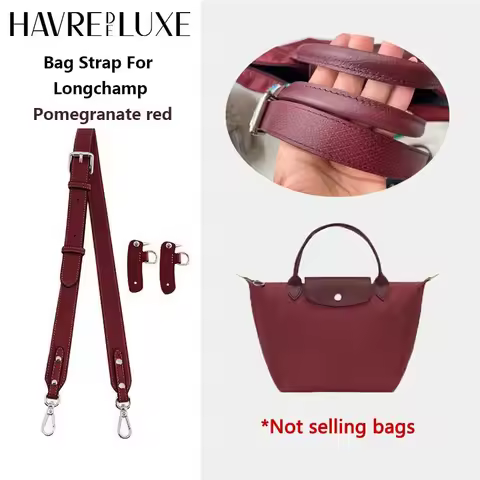 Leather Bag Shoulder Strap for Longchamp Pomegranate Short Handle Small Bag Modification Without Pun
