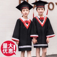 Kindergarten Bachelor's Clothing Graduation Photo Clothing Photo Doctor's Cap Graduation Robe Elementary School Graduation Dress Children's Doctor's Clothing Kindergarten Bachelor's Clothing Graduation Photo Doctor's Cap Graduation Robe Elementary School