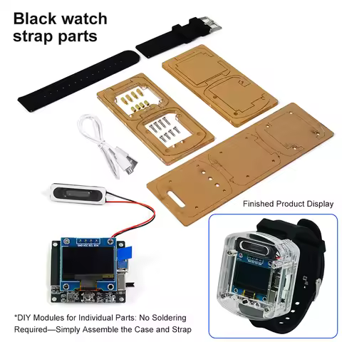 XIAOZHI AI Voice Smart Watch, ESP32-S3 N16R8 Development Board 0.96 inch OLED Rechargeable Battery f