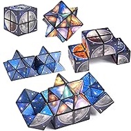 Funmo 2-in-1 Star Clear Sky Magic Cube Infinity, Magic Cube Star Clear Sky, Stress Relief Toy, Transforming Cubes, Magic Puzzle Cubes for Children and Adults