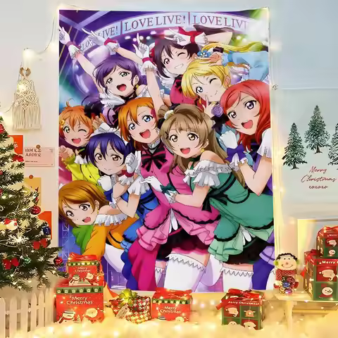 Pretty Girl Anime L-Love Live Tapestry Hanging Dormitory Room Bedspread Blanket Children's Room Part
