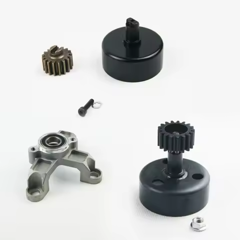 CNC Steel Clutch Bell Pinion Gear 17T Housing For Rovan HPI Rofun Baja 5B 5T Buggy Truck 1/5