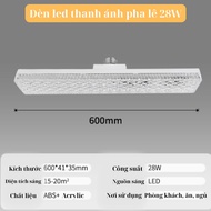 Bóng Đèn LED dài sáng 3 màu ánh pha lê hiện đại 28W tiết kiệm điện chuôi vặn E27