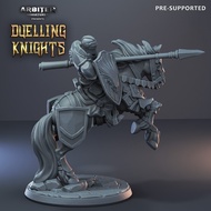 Dueling Knights : Collection : Miniature Resin Game Board Model Made To Order DnD Tabletop Board Gam