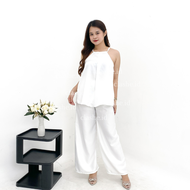 Estella Set Tank Top dan Celana Panjang Satin - Elegant OOTD by Clashe