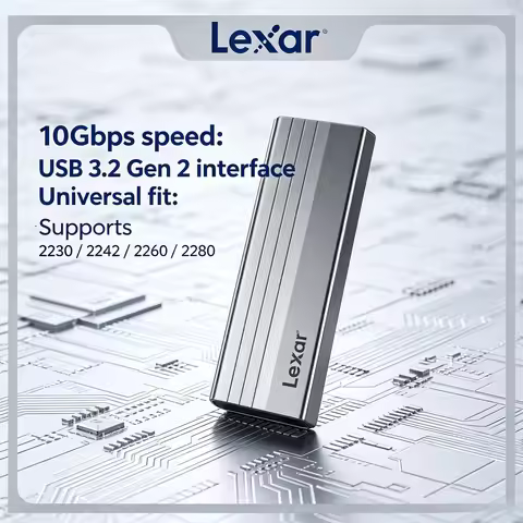 Lexar Original E300 M.2 SSD Enclosure USB 3.2 Gen 2 Type C Mobile External Hard Disk Case for 2230 2