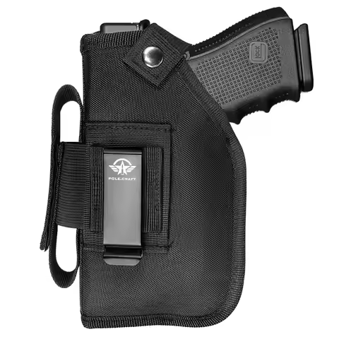 Gun Holster with Laser for 9mm Pistols Fit: Glock 19, Taurus G3C, Sig Sauer, S&W M&P Shield 9mm, Rug