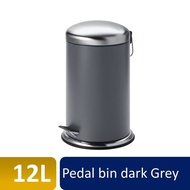 iKea pedal bin dark grey 12L 30LStainless Steel Pedal/Step Bin/ Trash Bin/Dustbin/Household/Home/Off