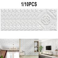 [HOT BJKGLGLCV 125] 1/10pcs 3D Tile Brick Wall Sticker Self-Adhesive Waterproof Foam Panel For Bedroom Kitchen Stickers DIY Home Wall Decoration