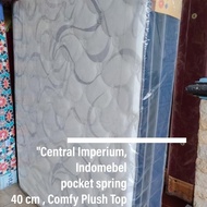 US Set Comfy Plush Top Central Imperium kasur Pocket Spring Bed 40 cm