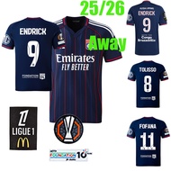25/26 ENDRICK jersey 25/26 Lyon-nais Away soccer clothe FOFANA GHEZZAL NUAMAH SULC TOLISSO MORTON TE