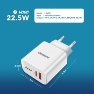 IPHONE [Small Amino Charger 22.5W 20W Pd Qc 3.0 Supervooc Super Fast Charging Usb C Wall Charger 2 P