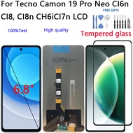 6.8 inches Original LCD For Tecno Camon 19 Pro Neo CI6n CI8, CI8n CH6iCI7n LCD Display Touch Screen 