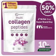 Trace Ingredients Complex Collagen Peptide Powder-Hydrolyzed Protein Peptide (TypeI, II, III, V, X) 