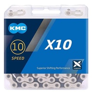 KMC 10 Speed Bicycle CHAIN Silver/Black X10