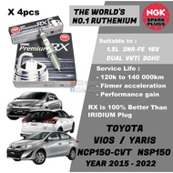 NGK Premium RX Spark Plug - Toyota Vios Yaris NCP150 (CVT) NSP150 1.5L 2NRFE VVTi DOHC 16V ( Year 20