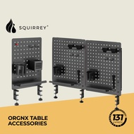 Squirrey Orgnx Modular Desk Pegboard Organizer - Solo/Duo, Clamp Mount, DIY Storage, Modern Style
