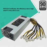 [Limited Time Clearance] Roeyuta LN-2200T 2200W 110V 230V High Power 12V 6pin*10 90Plus Platinum Adaptive Switch Power Supply with Cooling Fan for Computer Graphics Cards