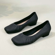 รองเท้าคัชชู สีพื้น พื้นนิ่ม ใส่สบาย สำหรับผู้หญิง รุ่น 020