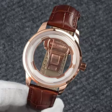 Rose gold 40mm NH35 Watch Case Arched Glass For Cocktail Time Presage Seiko Mod NH35 NH34 NH38 Movem