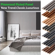 [SG SELLER] Waterproof Wooden Fluted Slate Wall Feature Wood Interior HOME diy panel stripe Wood Panel  TV Console Panel