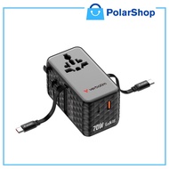 [Free Shipping] Verbatim GaN III 85W Travel Adapter with 2 retractable cable (CNT-70/2C) (30186)