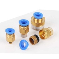 ข้อต่อลมเกลียวนอก ข้อต่อตรง เสียบสายลม ขนาด 6-12mm 01-04 สินค้าในไทย