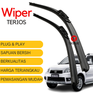 WIPER MOBIL TERIOS LAMA WIPER MOBIL TERIOS 2010 KAREAT WIPER MOBIL TERIOS 2016 FRAMELESS WIPER DEPAN