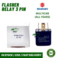 GEAR UP ON Flasher Relay Suzuki Multicab 3 PIN - 81980-97201 / car parts stuff car accessories