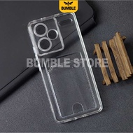 Bumble - Redmi Note 13 Pro Plus Softcase Clear Card Case Clear Card Slot Case Redmi Note 13 Pro Plus