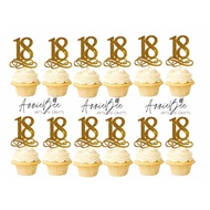18th birthday cupcake topper